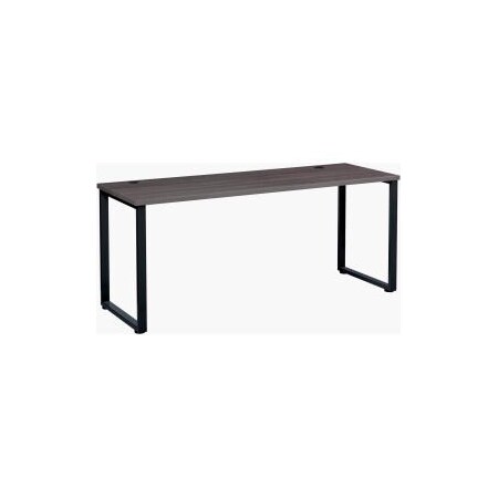 Hirsh Industries Interion Open Plan Office Desk - 72"W x 30"D x 29"H - Charcoal Top with Black Legs 695601
